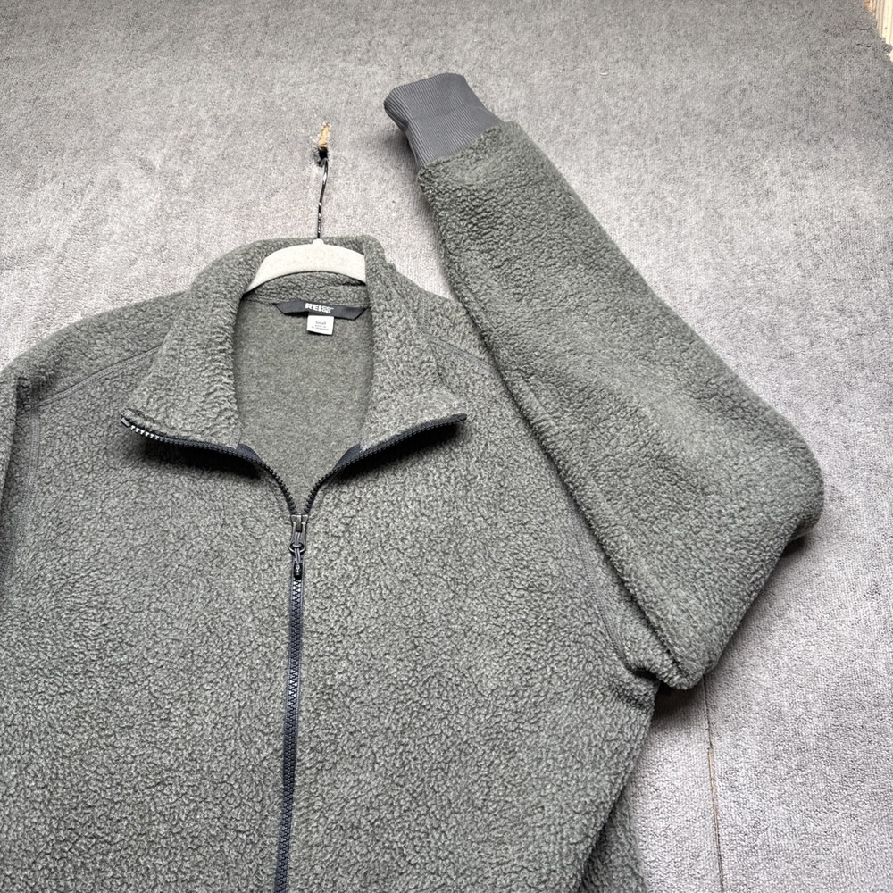 REI Co-op Men's Small Gray Full Zip Fleece Jacket Outdoor Hiking Layer